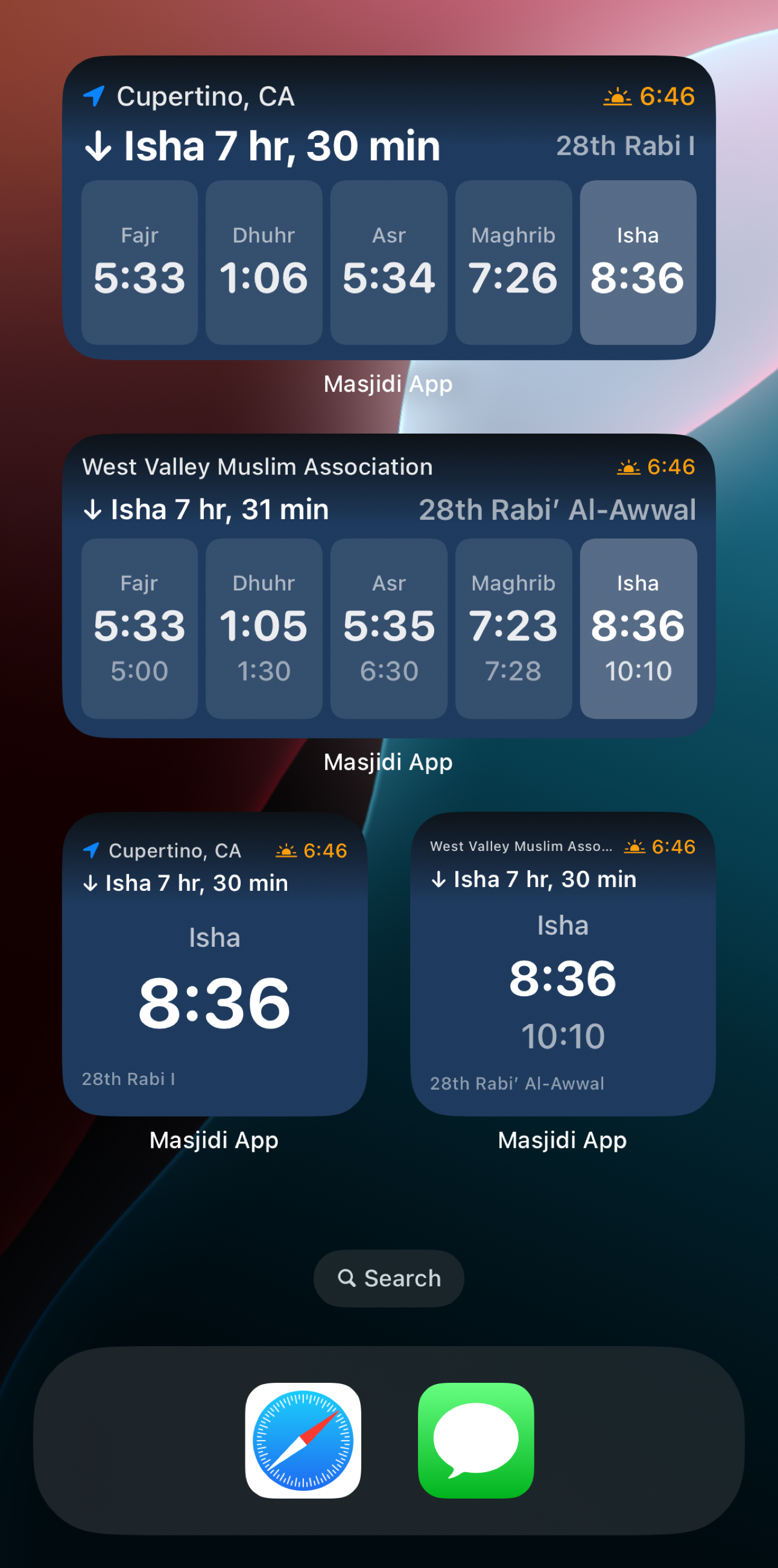Widgets on the home and lock screen
